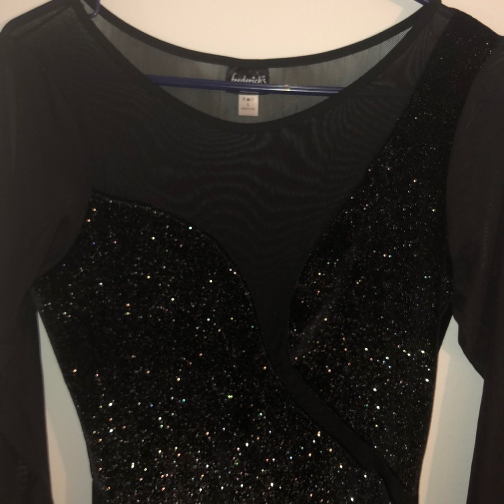 Black shiny dress